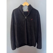 Nautica Men's Fleece 1/4 Zip Pullover Sweatshirt Long Sleeve Casual Top L