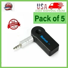 5 x Wireless Bluetooth 3.5mm AUX Audio Stereo Music Home Car Receiver Adapter