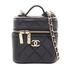 Chanel Caviar Skin Matelasse Shoulder Bag Black
