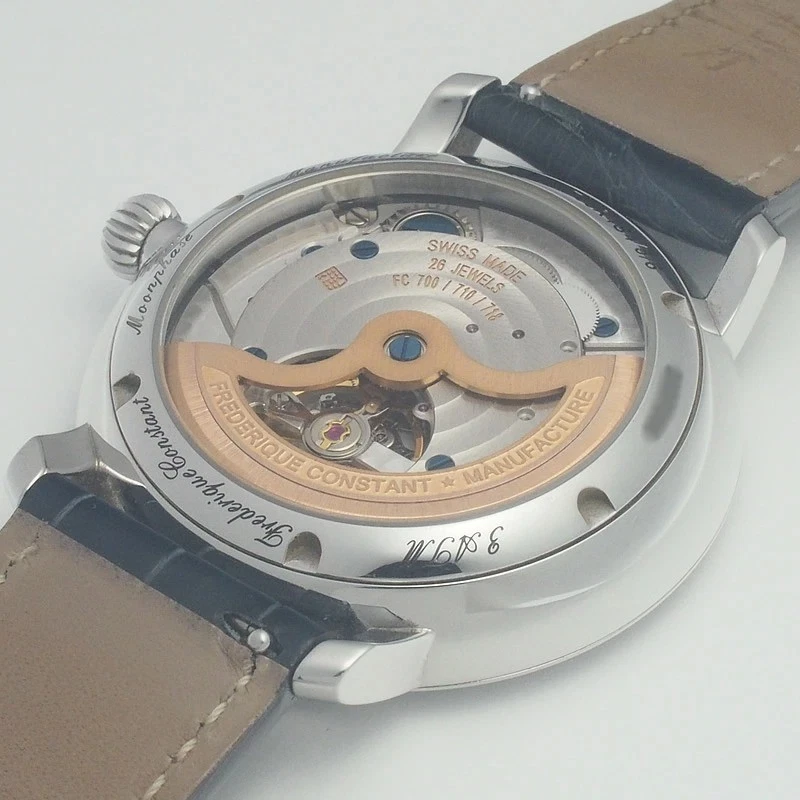 Frederique Constant Moon Phase FC-705N4S6 Automatic Blue Dial 42mm Date Men's - Image 3 of 4