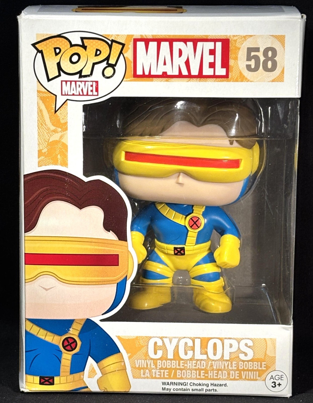 Funko Pop! Marvel Classic X-Men Cyclops #58 Scott Summers Yellow Blue Suit 2014