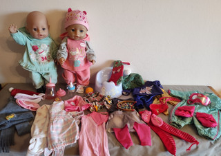 Baby Born Junge und Mädchen Konvolut zwei Puppen und viel Zubehör