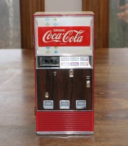 Rare Vintage Coca-Cola Musical Coin Bank VendingMachine 1996 SOUND & LIGHTS WORK
