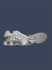 Women  s Nike Shox R4 White Metallic Silver AR3565-101
