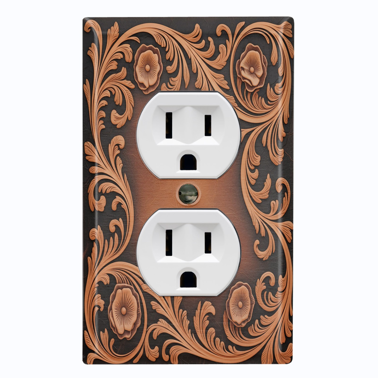 Elegant Brown Floral Frame Fme169