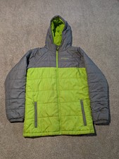 Columbia Jacket Youth XL Green Thermal Coil Puffer Coat Winter Parka Colorblock