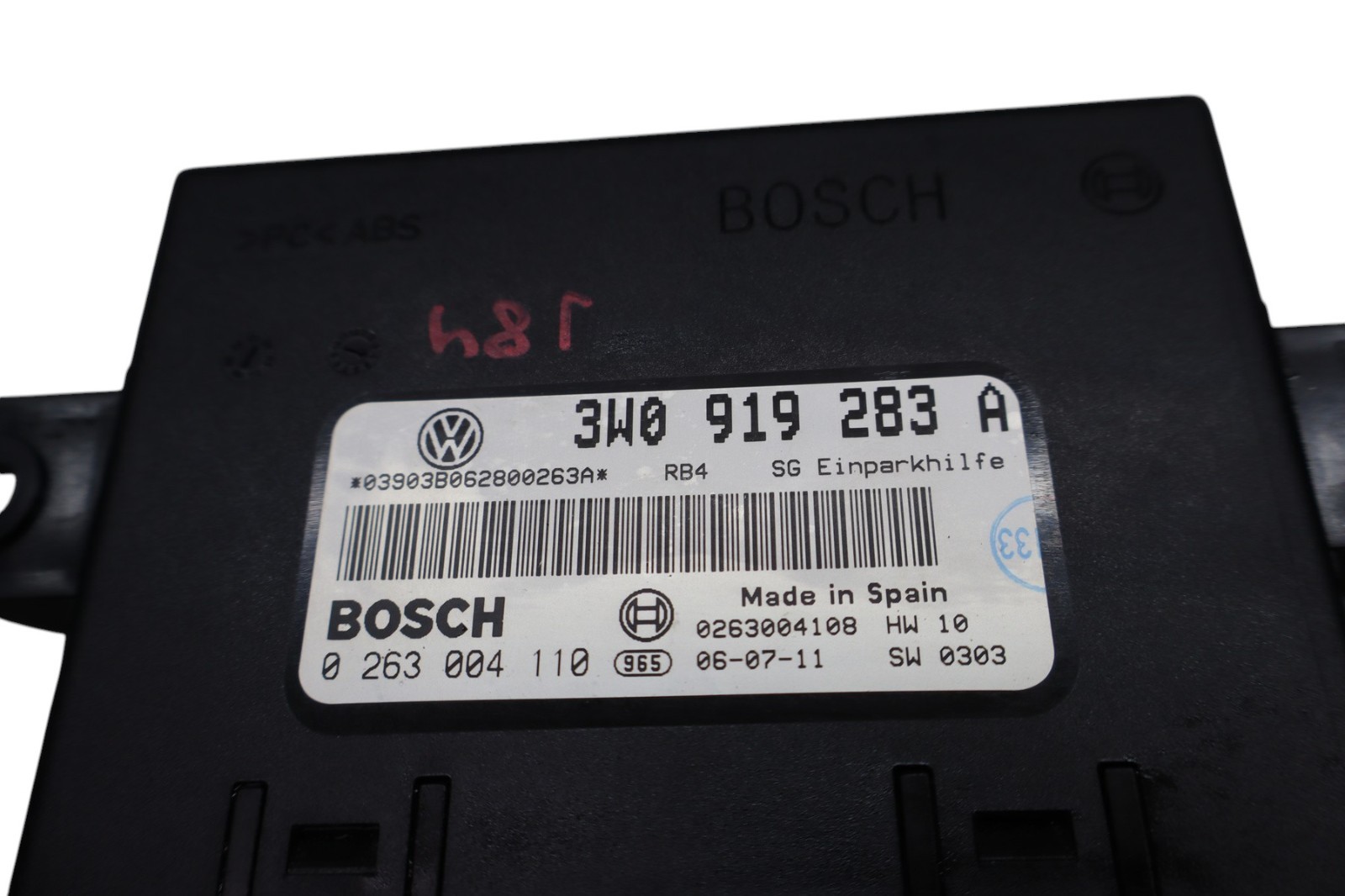 03-12 Bentley Continental GT Park Parking Assist Control Module 3W0919283A Oem