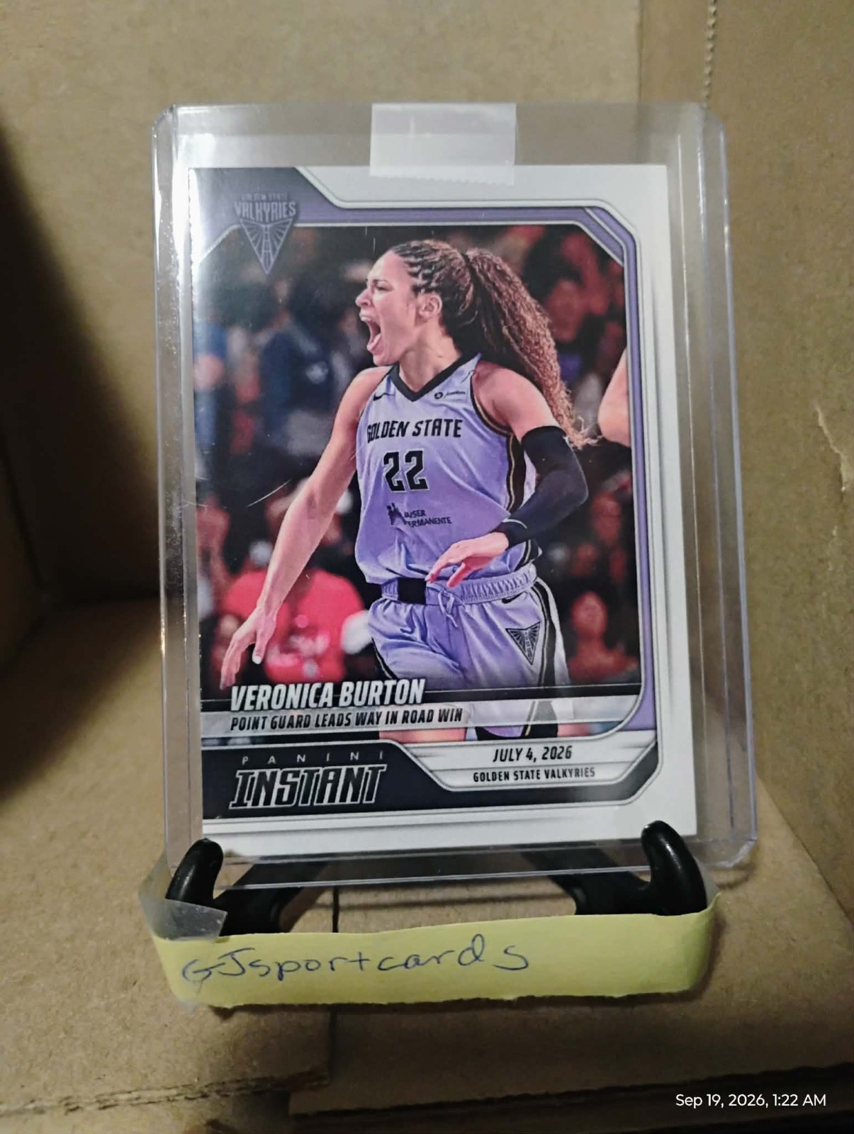 2026 Panini Instant WNBA #221 Veronica Burton Golden State Valkyries PR:87