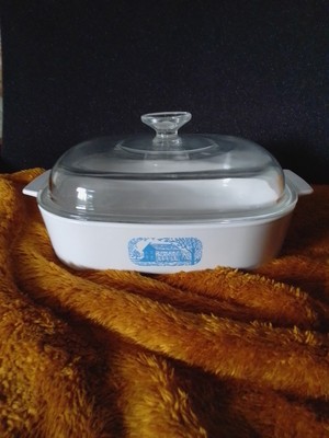 Corning Browning Pfanne Pyrex Amana RadarRange Mikrowelle mit Deckel Cottage 