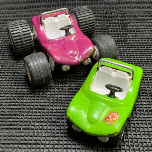 Vintage Tonka Dune Buggy x2 Purple Green Pressed Steel Vehicles 1970’s