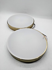9  Brushed Gold LED Flush Mount Ceiling Light 20W 3000K-5000K 2-Pack