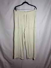 Barefoot Dreams CozyChic Lite Cropped Seamed Pants Ivory size M Stretch, soft