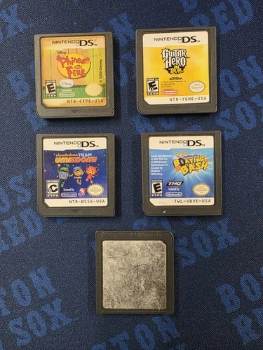 Nintendo DS Game Lot Guitar Hero SpongeBob Phineas Ferb Umizoomi + 1 Unknown
