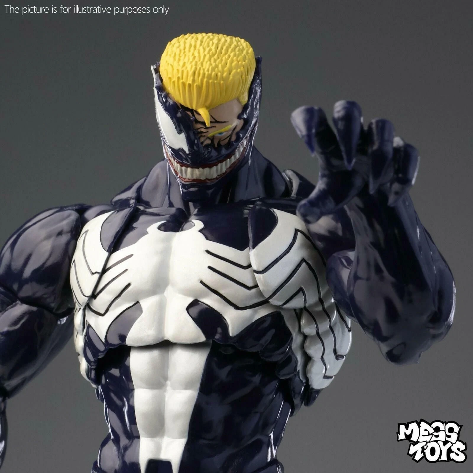 Mess Toys Venom Lethal Neighbor Spider-Man Symbiote 1/12 Action Figure Toy image 6