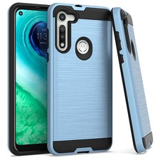 GSA Brushed Hybrid Case for Motorola Moto G Fast - Blue  Black