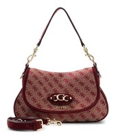 Guess Samantha Flap Shoulder Bag Schultertasche Tasche Merlot Logo Neu