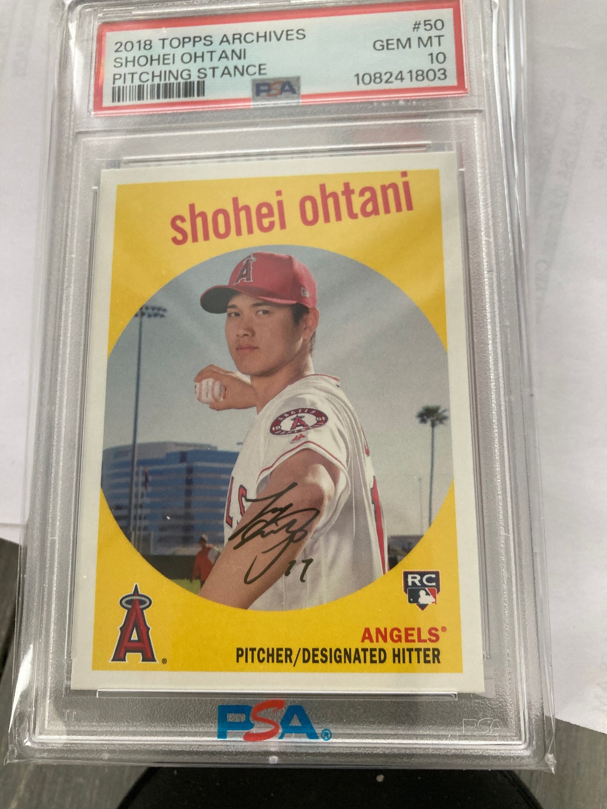2018 Topps Archives 1959 Design Shohei Ohtani #50 PSA 10 GEM MT Rookie
