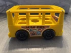 Vintage Fisher-Price Mini Bus Little People Fp Dash 141 Yellow Body 1969