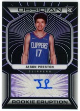 2021-22 Panini Obsidian Rookie Eruption Signatures - Electric Etch Purple Jason 