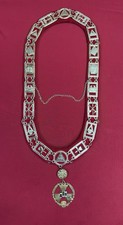VTG REGALIA MASONIC ROYAL ARCH MARK MASTER METAL CHAIN COLLAR PRIEST