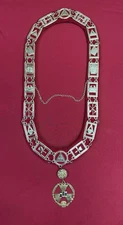 VTG REGALIA MASONIC ROYAL ARCH MARK MASTER METAL CHAIN COLLAR PRIEST