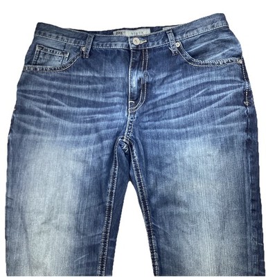 Buckle Bke Derek 36s 38x28 Bootleg Mens Jeans Distressed 