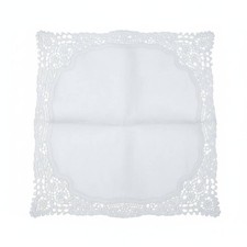 besticktes Stofftaschentuch Spitzenrand Spitzentaschentuch Elegant f&uuml;r Hochzeit