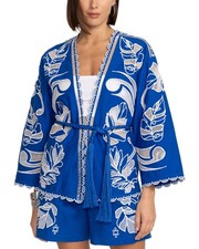 Johnny Was Jodie Linen-Blend Easy Jacket Women's