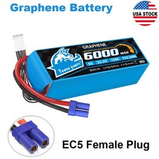 Yowoo 6S 6000mAh 22.2V Lipo Battery EC5 150C Graphene for RC Drone Airplane Car