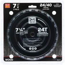 Do it Best 7-1/4 In. 24 & 40-Tooth Circular Saw Blade Set (2-Piece) SIM Supply,