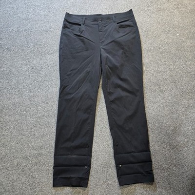 Eddie Bauer Pants Womens Size 16 Black Nylon Hiking Convertible Outdoors Casual