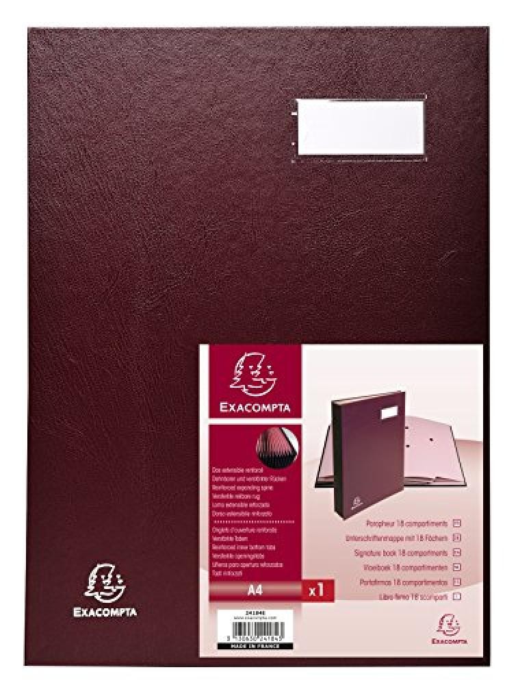 (TG. 24x32) Exacompta 24184E Libro Firma, 24x32 cm, Rosso - NUOVO