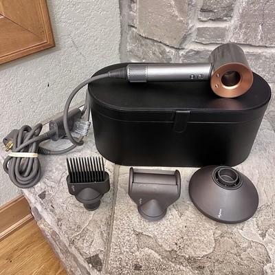 Near Mint Working Dyson Supersonic Hair Dryer Nickel/Copper + Case/Attachments