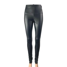 Aritzia Wilfred Free Black Faux Leather Vegan High Rise Leggings Pants Size S