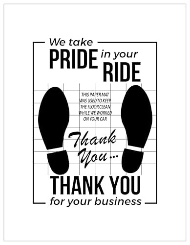 White Car Paper Floor Mats,50Pcs Vehicles Disposable Floor Pads,Temporary Cars 