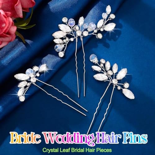 Rhinestone Bride Wedding Hair Pins Crystal Bridal Hair Piece  display picture 2