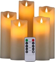 Led Kerzen Flammenlos 5Er Set Realistisch Flackernd 10-Tasten Fernbedienung