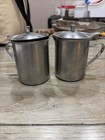 VINTAGE STAINLESS STEEL CREAM PITCHER JAPAN, HINGED FLIP LID, LOOP HANDLE, NICE. — photo 1
