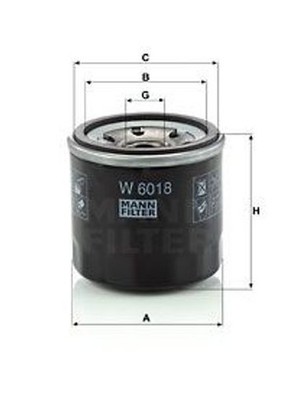 For MANN-FILTER W 6018 oil filter