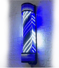 Colorful Rotating LED Barber Pole Sign - Waterproof Salon Light for Outdoor Use