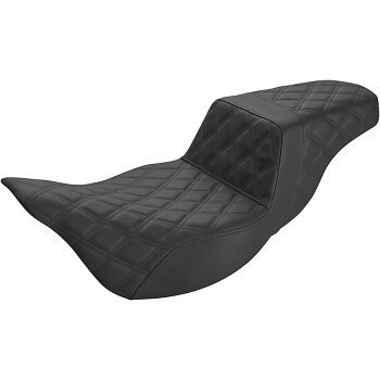 SADDLEMEN Extended Reach Black Lattice Stitch Step-Up Seat for 08-23 Touring