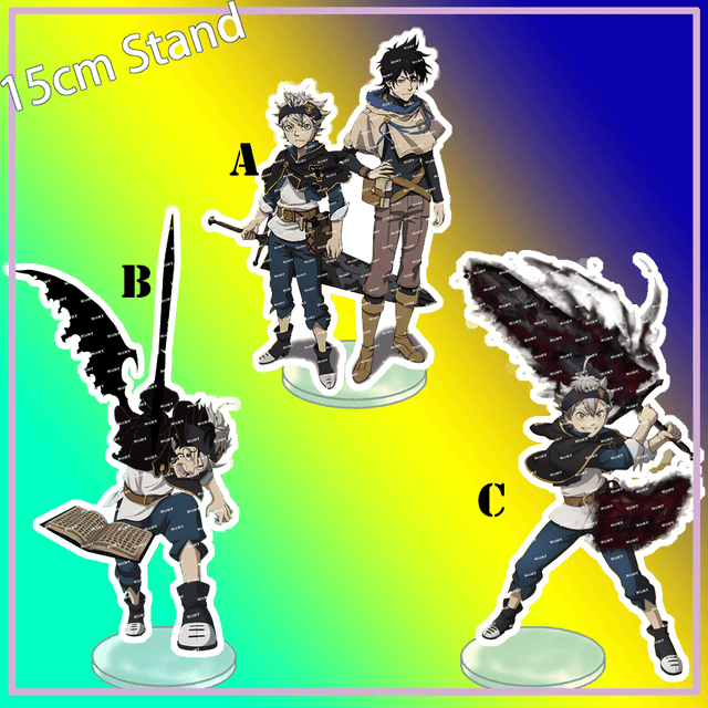 Acrylic Stand Figure anime Black Clover Asta Yuno display Double Sided 15cm | eBay