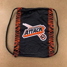 Cincinnati Attack Drawstring Bag Black Orange Animal Print Zebra 16x12 In New