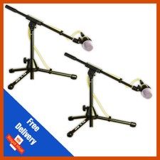 4 x Microphone Boom Stand Short Kick Bass Snare Mic Stand Heavy Duty Microphone
