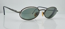 Vintage Timberland 404 Antique Gray Oval Metal Sunglasses Italy FRAMES ONLY