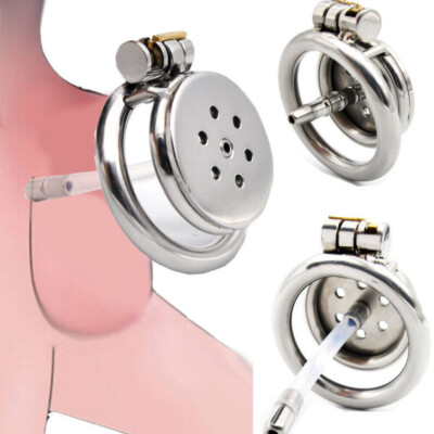 Newest Stainless Steel Male Chastity Cage Chastity Device Flat Lockable