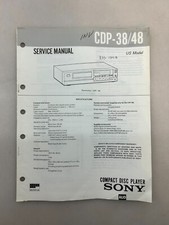 Sony CDP-38 48 Original Service Manual Free Shipping