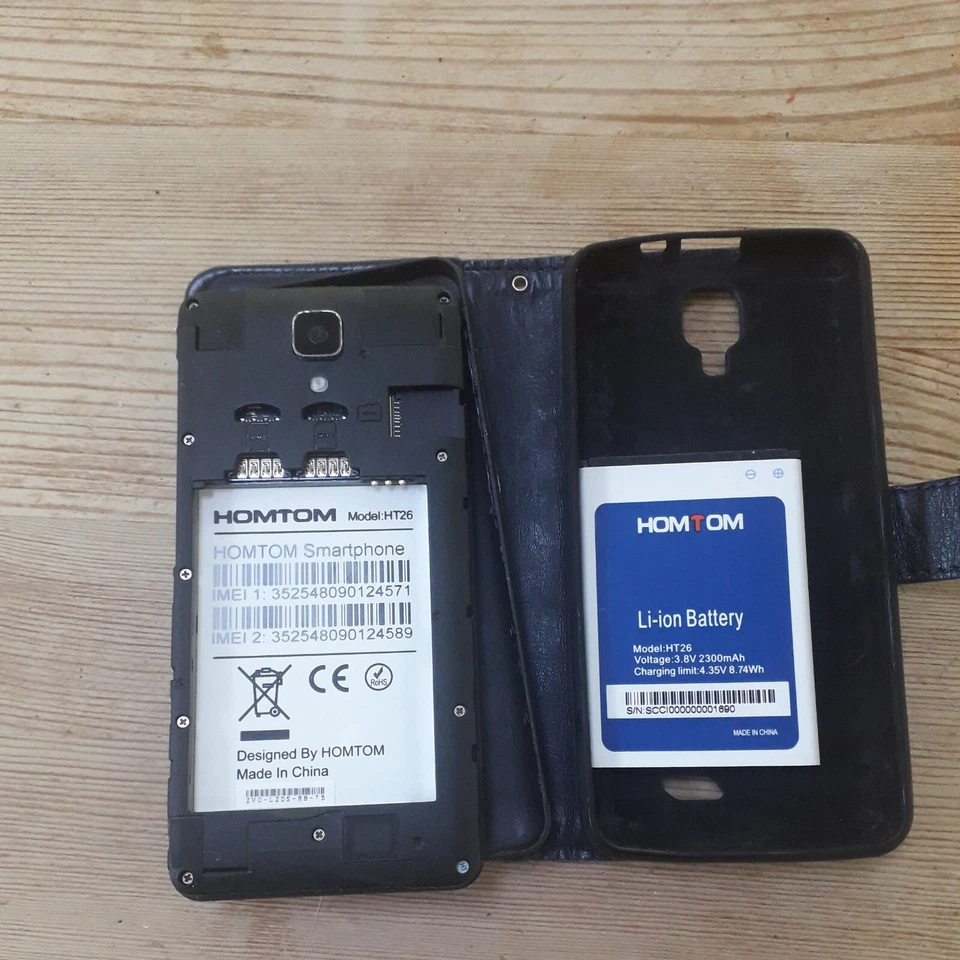 HomTom HT26 Blue Unlocked Dual Sim Android 7.0 Smartphone pensioner kids phone - Image 3 of 4