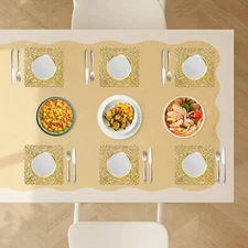 6*Charger Plates, Mirror Chargers for Dinner Plates, Square Chargers for Wedding