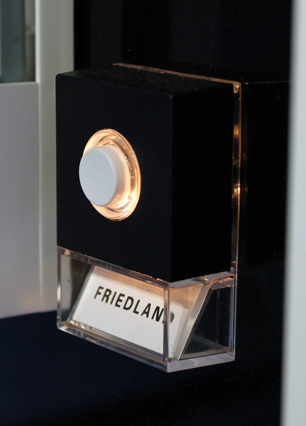 Wired Door Bell Push Button with Name Space Black Lit Honeywell